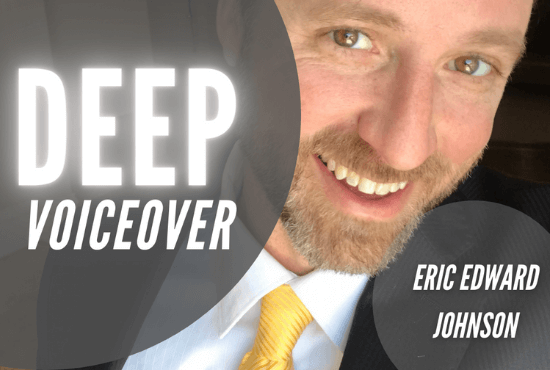 Eric Johnson voice over record a deep rich american male voice over